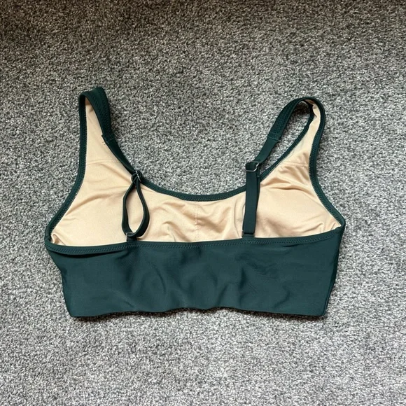 Old Navy Women’s Scoop Neck Tank Bikini Top Size Small in Green - Picture 3 of 6